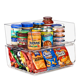 Sorbus clear bin with rounded corners offers safe, simple cleaning by hand