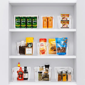 Sorbus clear bin in fridge helps organize items