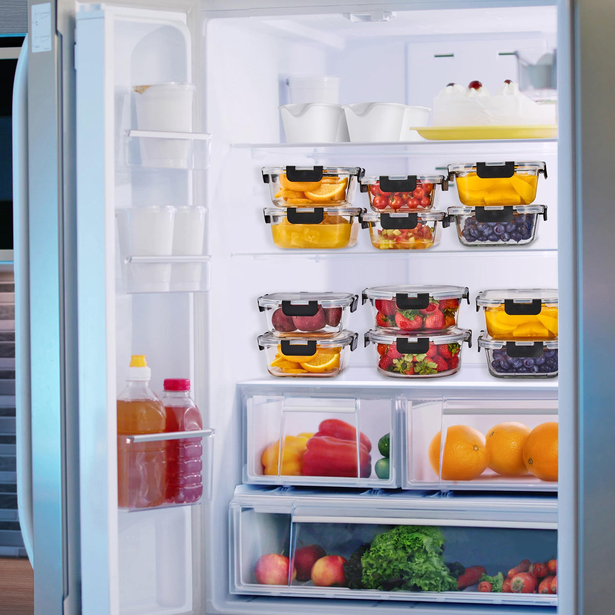 Sorbus dishwasher-safe and oven-safe glass containers simplify reheating and cleanup.
