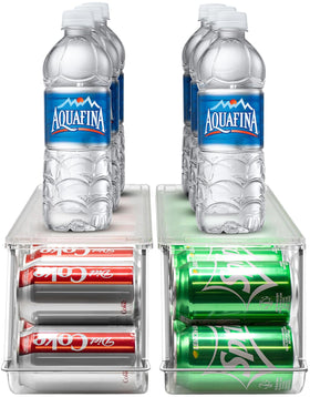 Sorbus easy grab beverage organizer on counter speeds everyday beverage access.