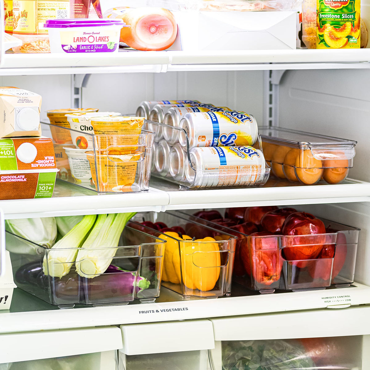 Sorbus fridge bins narrow bin maximizes shelf space