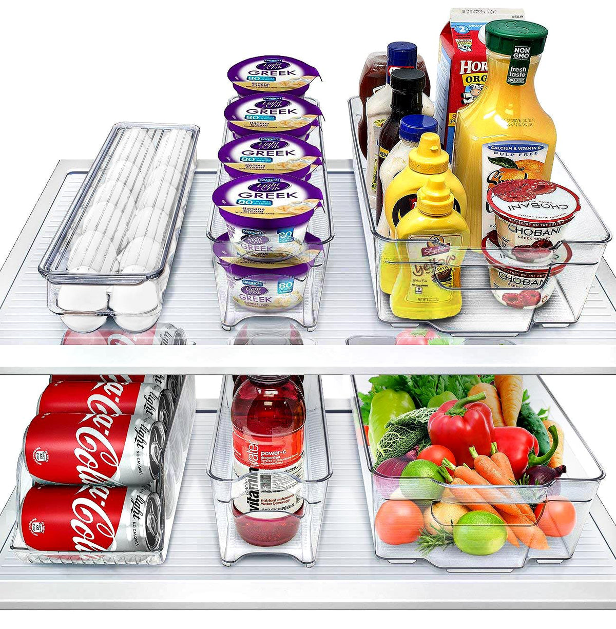 Sorbus fridge bins wide bin for organized snacks and produce