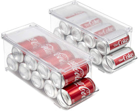 Sorbus 4-pack can organizers keep beverages neat and accessible.