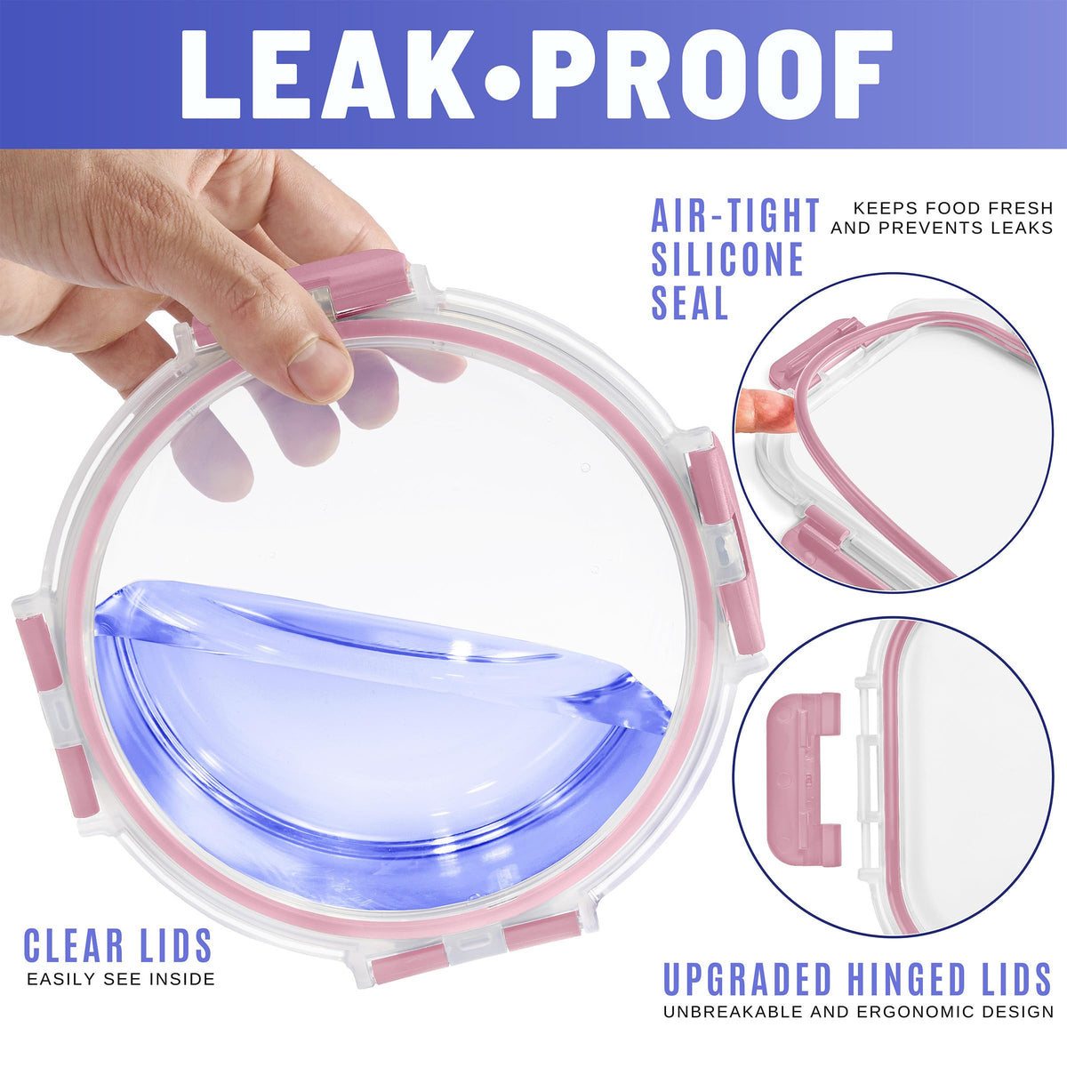 Sorbus meal prep bowls with lids in pink support easy portioning and reuse.