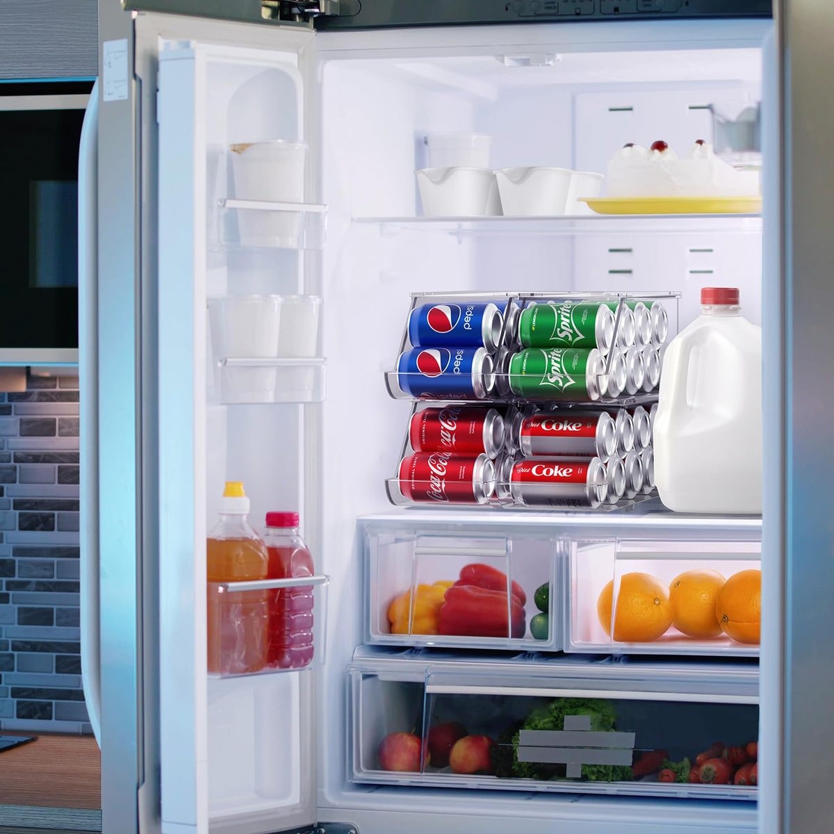 Sorbus multi-functional bin for fridge and freezer organization.