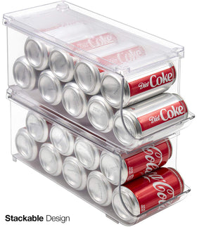 Sorbus BPA-free organizer; transparent design keeps beverages visible and safe in fridge.