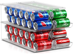 Sorbus soda can organizer in clear front view for easy access and neat display.