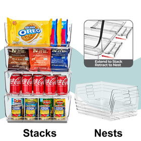 Sorbus stackable bin with built-in handles enables easy relocation