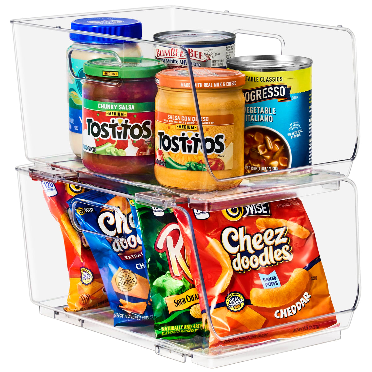 Sorbus medium open-front bin in 2-pack for versatile storage