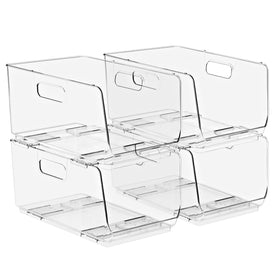 Sorbus stackable open-front bin for easy grab-and-go pantry organization