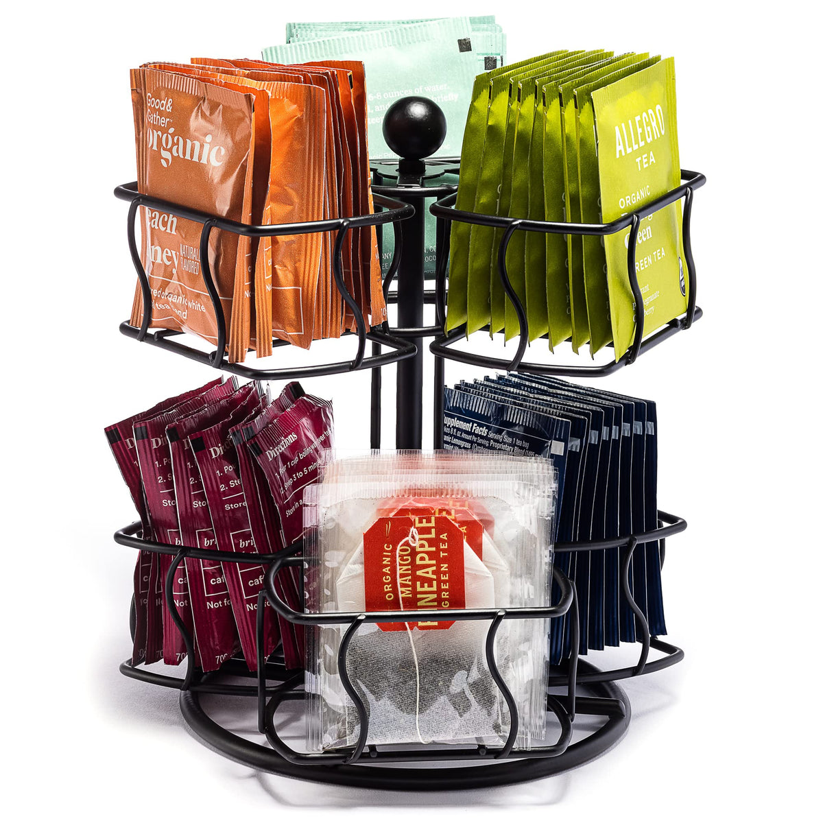 Sorbus tea bag carousel with 360° rotation for easy tea selection