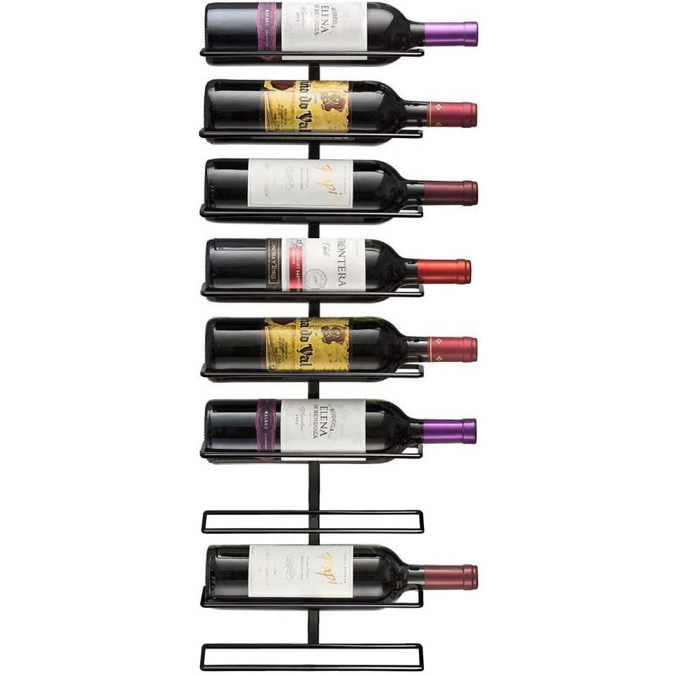 Sorbus wall-mount wine rack holding 9 bottles, organized display