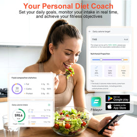SORMDMRD Smart Scale accesses a 1M+ food database for diverse meals