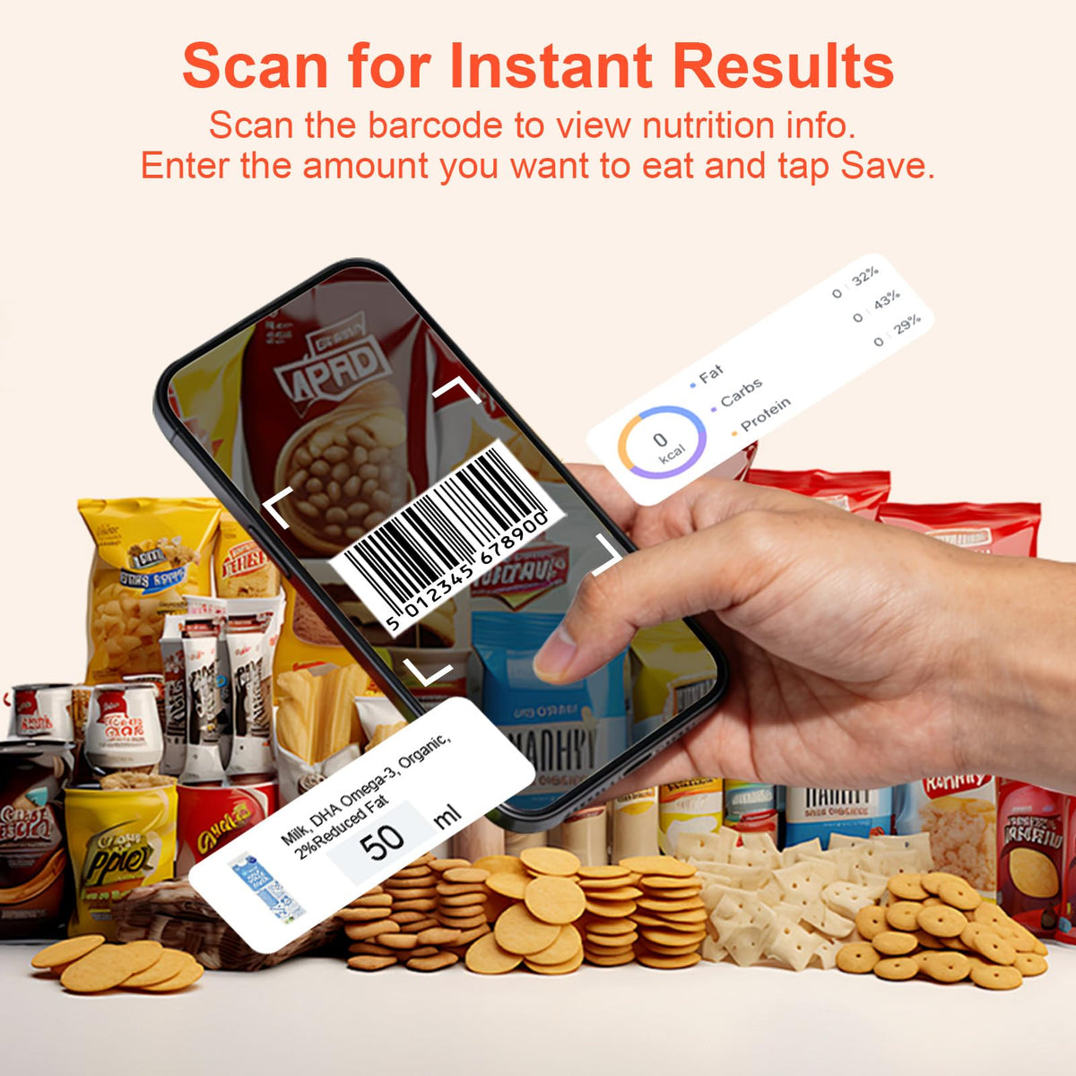 SORMDMRD Smart Scale provides precise ±1g measurements for accurate portions