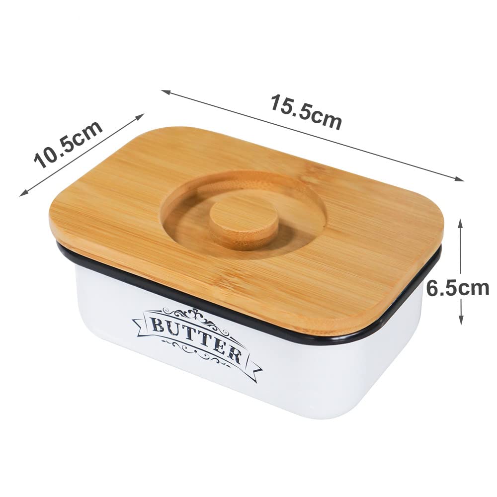 SOTECH counter-top butter dish without plastic supports easy cleanup.
