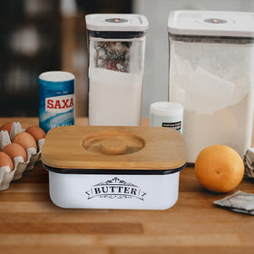 SOTECH no-plastic butter dish offers durable, healthy kitchen storage.