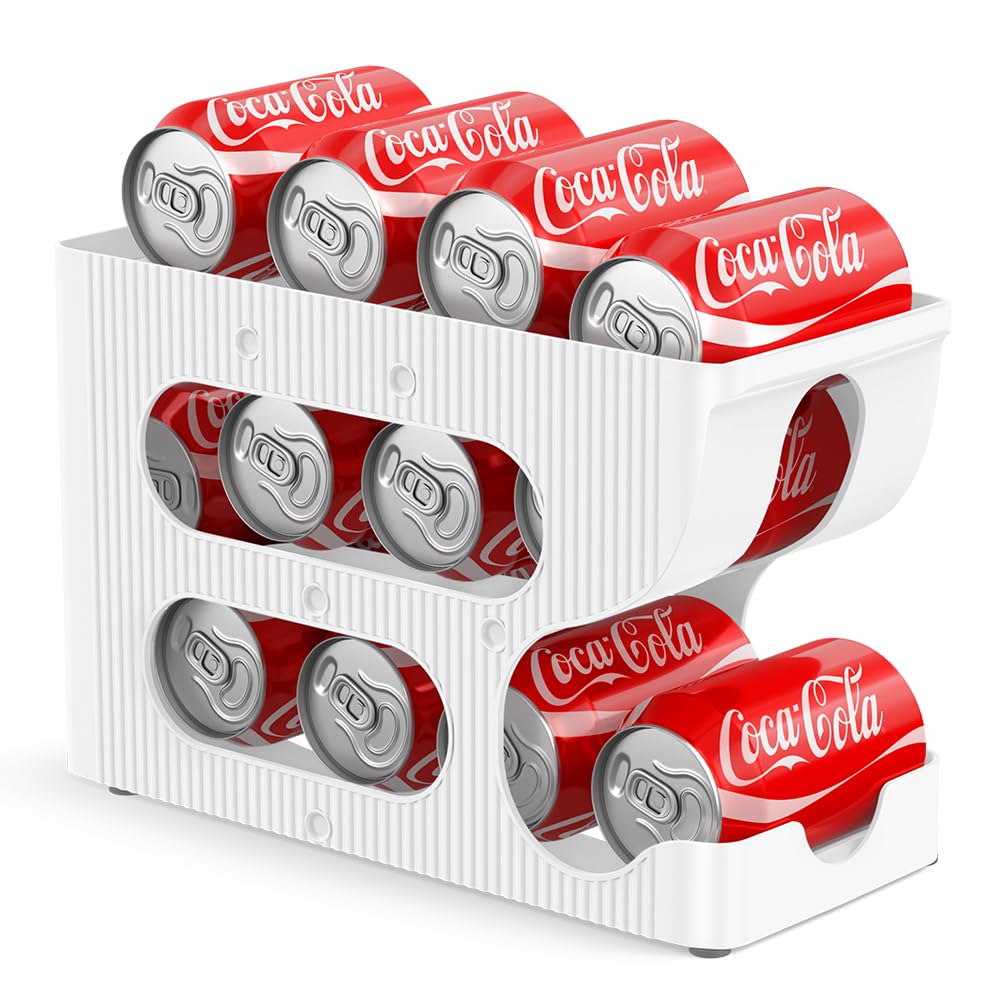 Sotfamily FIFO soda can organizer front view keeps cans neatly arranged and easy to grab