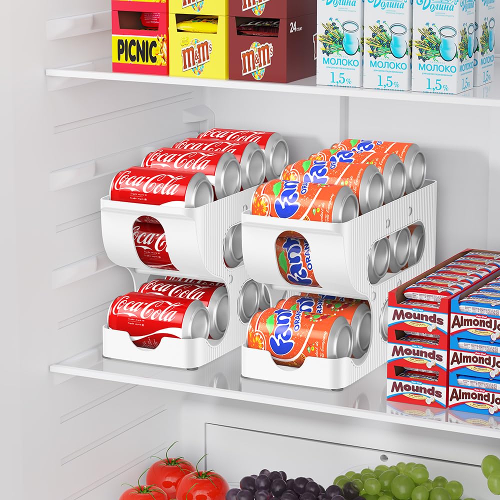 Sotfamily FIFO organizer in fridge illustration quick access to 12 cans