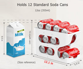 Sotfamily FIFO can organizer side view saves space and reduces fridge clutter