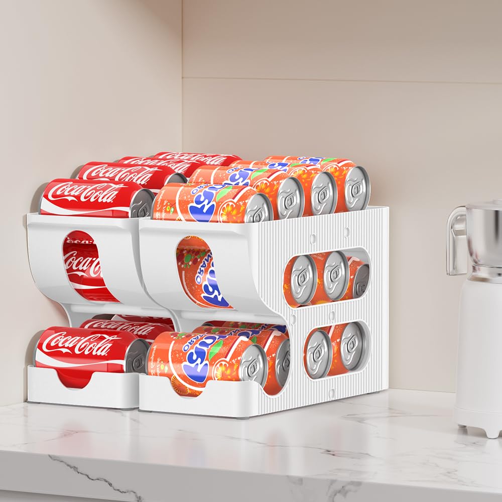 Sotfamily FIFO organizer in a wide pantry keeps shelves tidy.