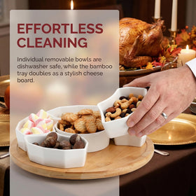SOUJOY 360° rotation base lets guests reach foods without reaching.