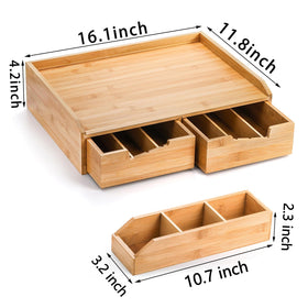 SOUJOY bamboo organizer for K-Cups kept tidy on the counter