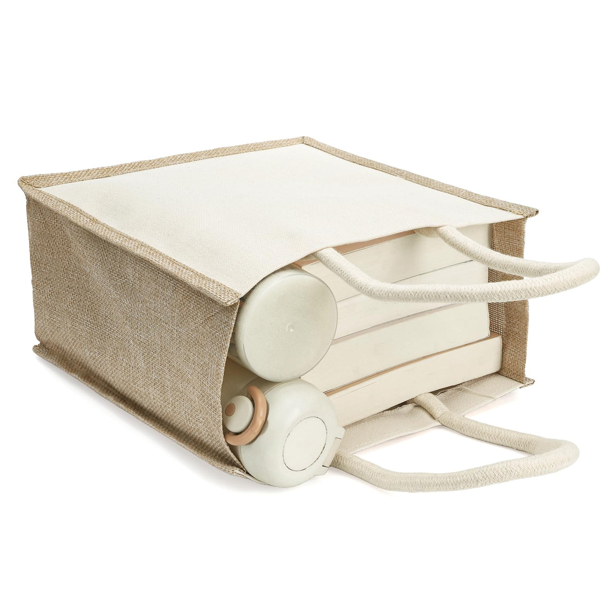 SOUJOY burlap tote multi-use design suitable for shopping and DIY projects.