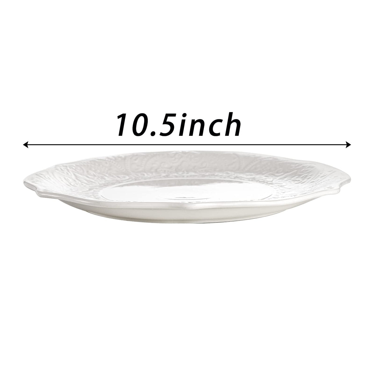 SOUJOY embossed petal edge plate adds refined texture to tables