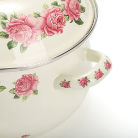 SOUJOY enamel pot with induction bottom for even heat.