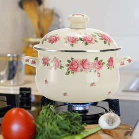SOUJOY lid locks in heat and moisture for simmering.