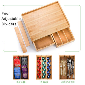 SOUJOY bamboo organizer ready to use with no assembly