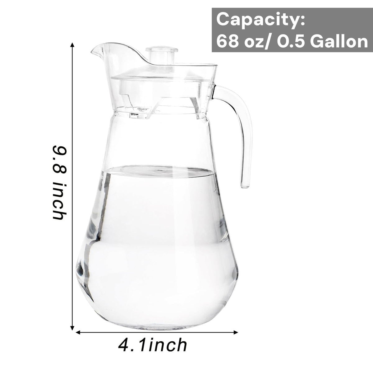SOUJOY pitcher with ergonomic handle for easy pouring.