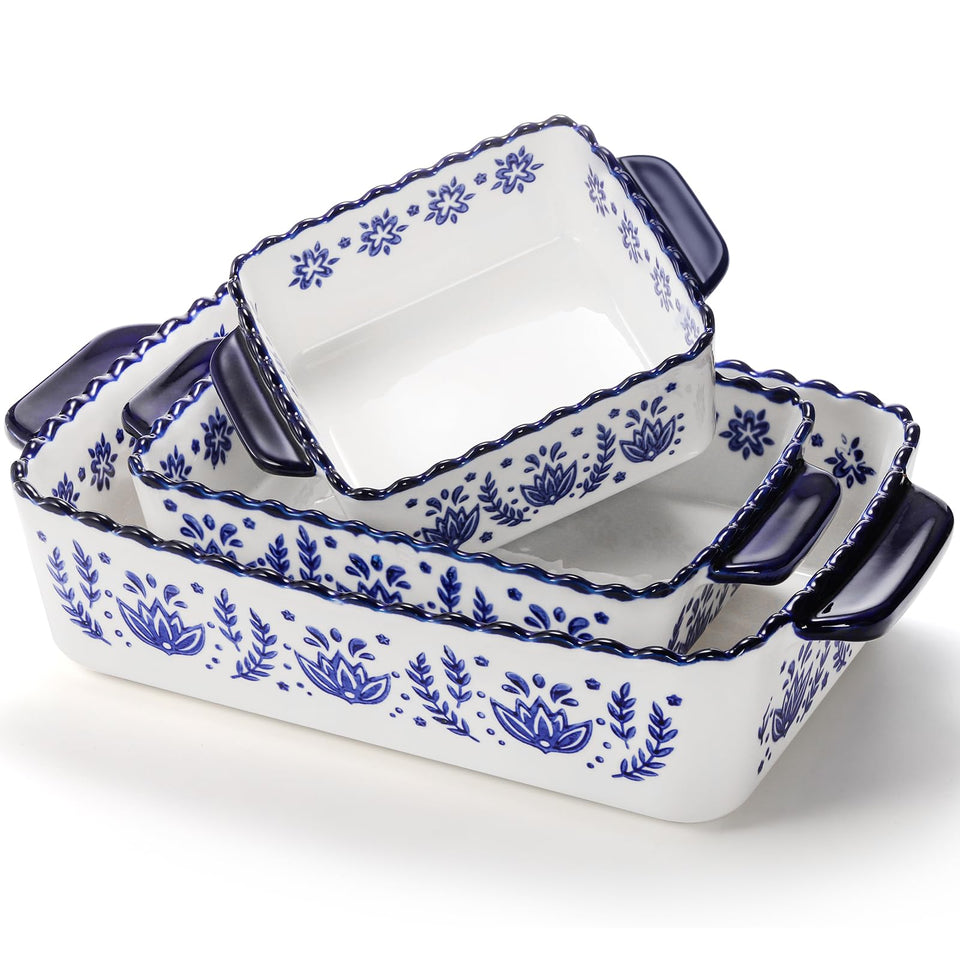 SOUJOY large porcelain lasagna dish for family meals and gatherings
