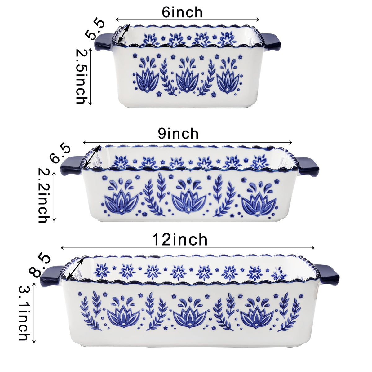 SOUJOY medium porcelain lasagna dish ideal for casseroles and sides