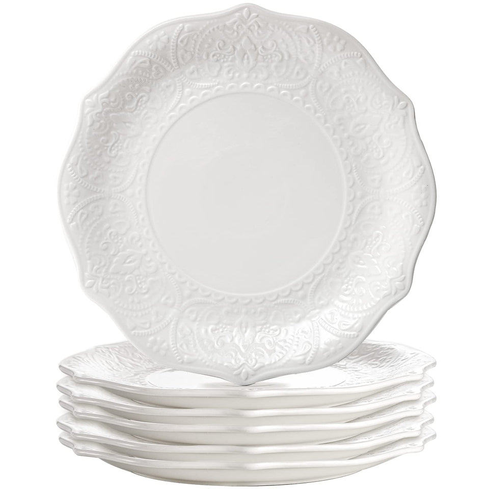 SOUJOY porcelain dinner plate 10.5 inches in white for versatile meals