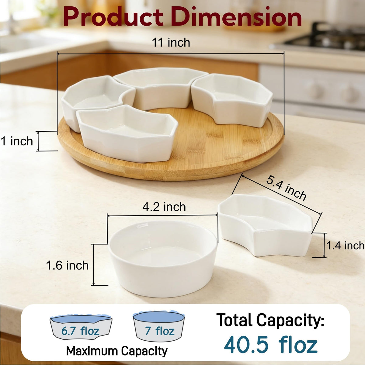 SOUJOY porcelain divided platters keep snacks organized during gatherings.