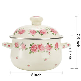 SOUJOY retro floral glaze detail enhances kitchen style.
