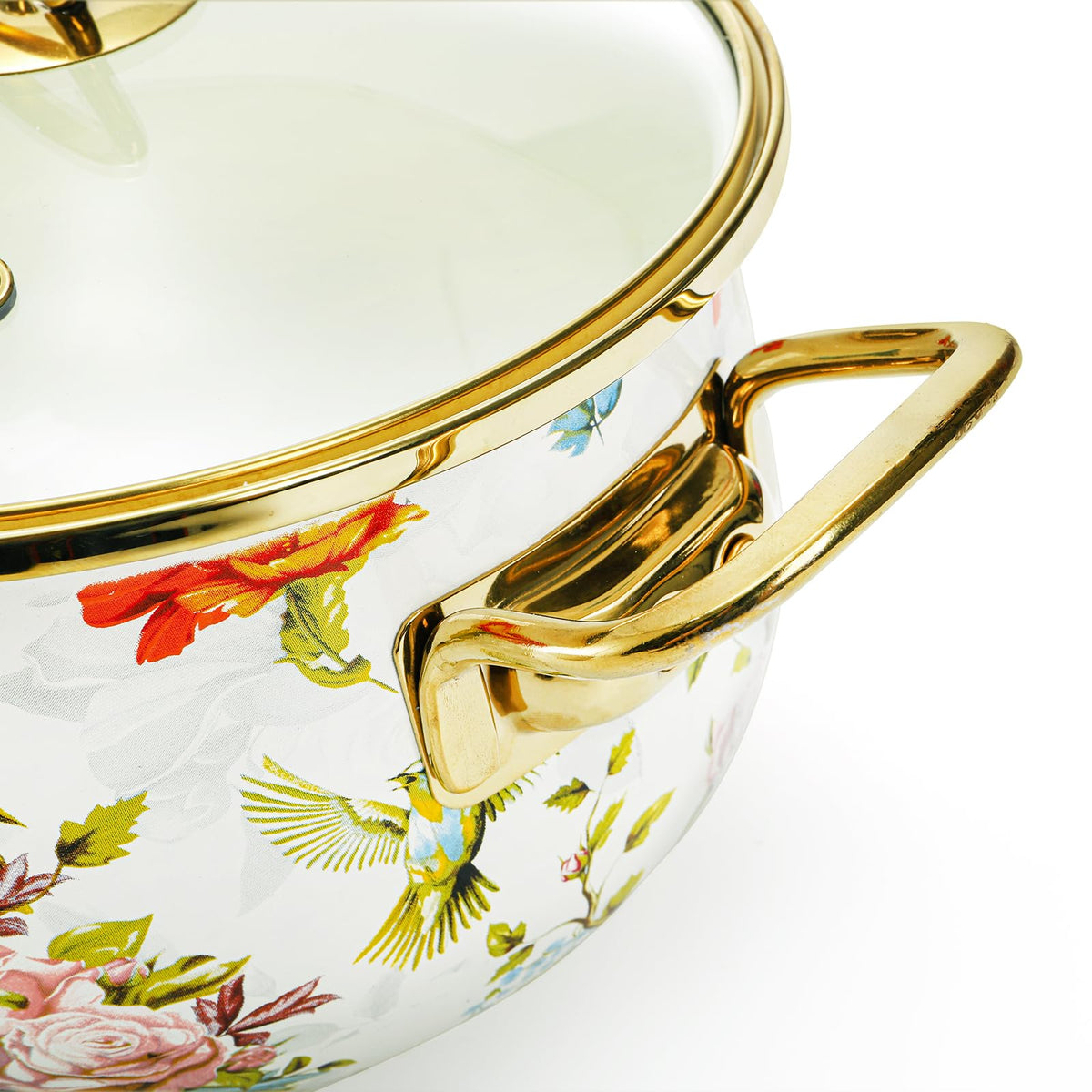 SOUJOY stockpot side view highlights sturdy double handles
