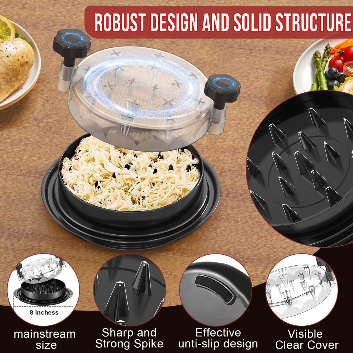 SoulLife chicken shredder is dishwasher safe for easy cleanup