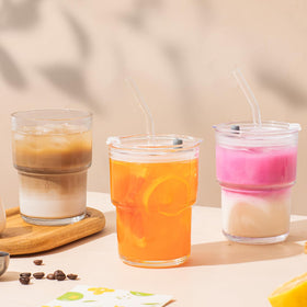 SoulTimes easy-clean glass with included straw brush for hygiene.
