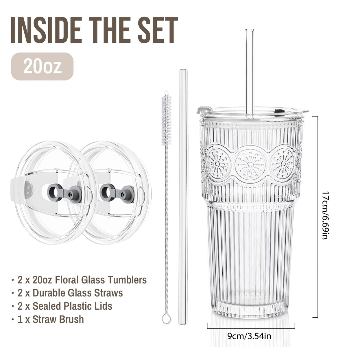 SoulTimes floral embossing pattern adds an elegant touch to beverages.
