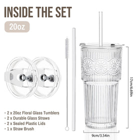 SoulTimes floral embossing pattern adds an elegant touch to beverages.