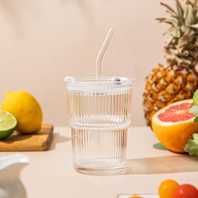 SoulTimes ribbed design adds elegance to iced coffee and juices.