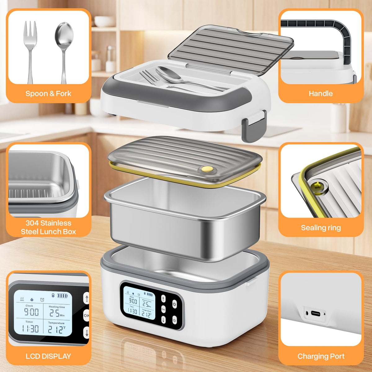 SOUOA lunch box suited for office and on-the-go use.