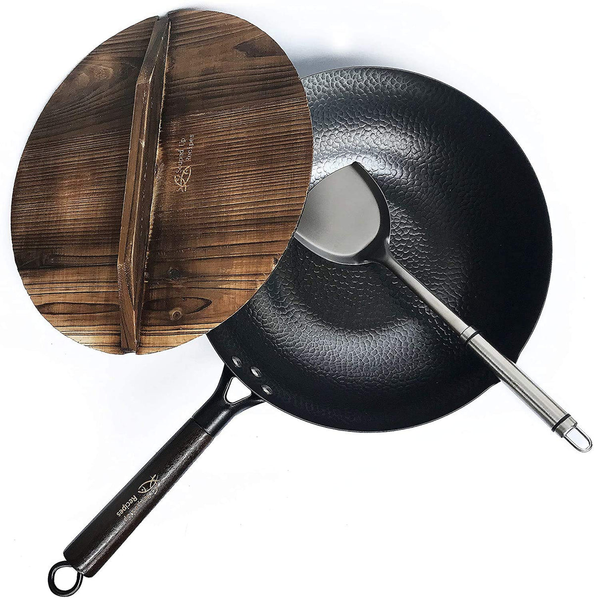 Souped Up Recipes 12.5-inch carbon steel wok heats evenly on electric and gas stoves