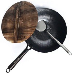Souped Up Recipes 12.5-inch carbon steel wok heats evenly on electric and gas stoves