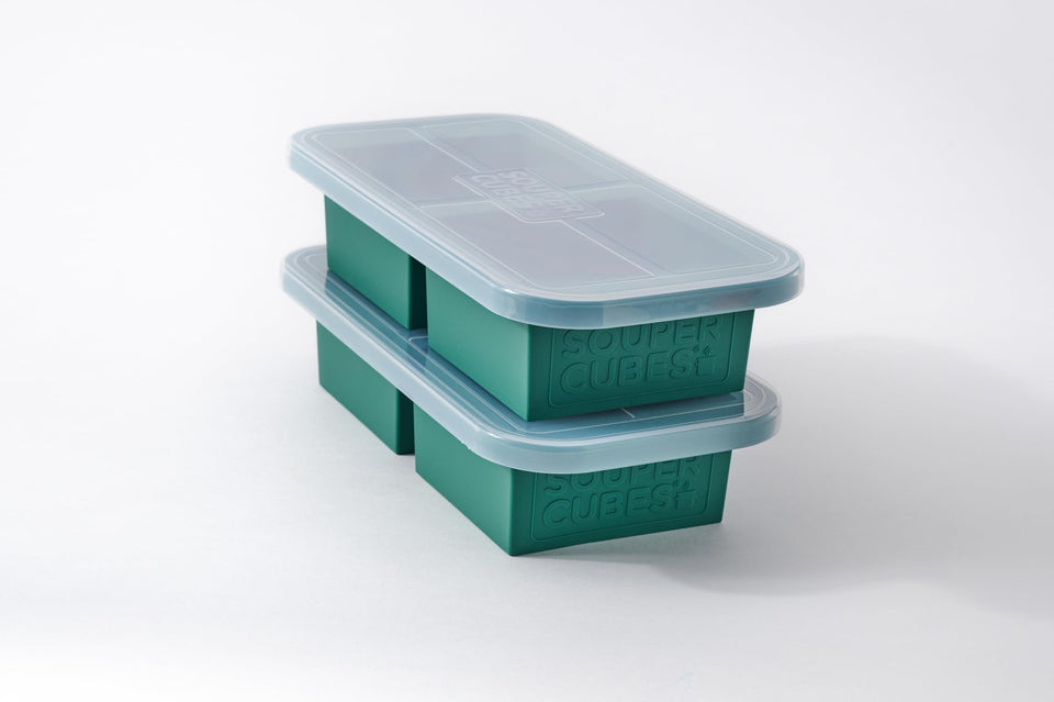 Souper Cubes 2 Cup tray with lids keeps meals organized for easy prep.