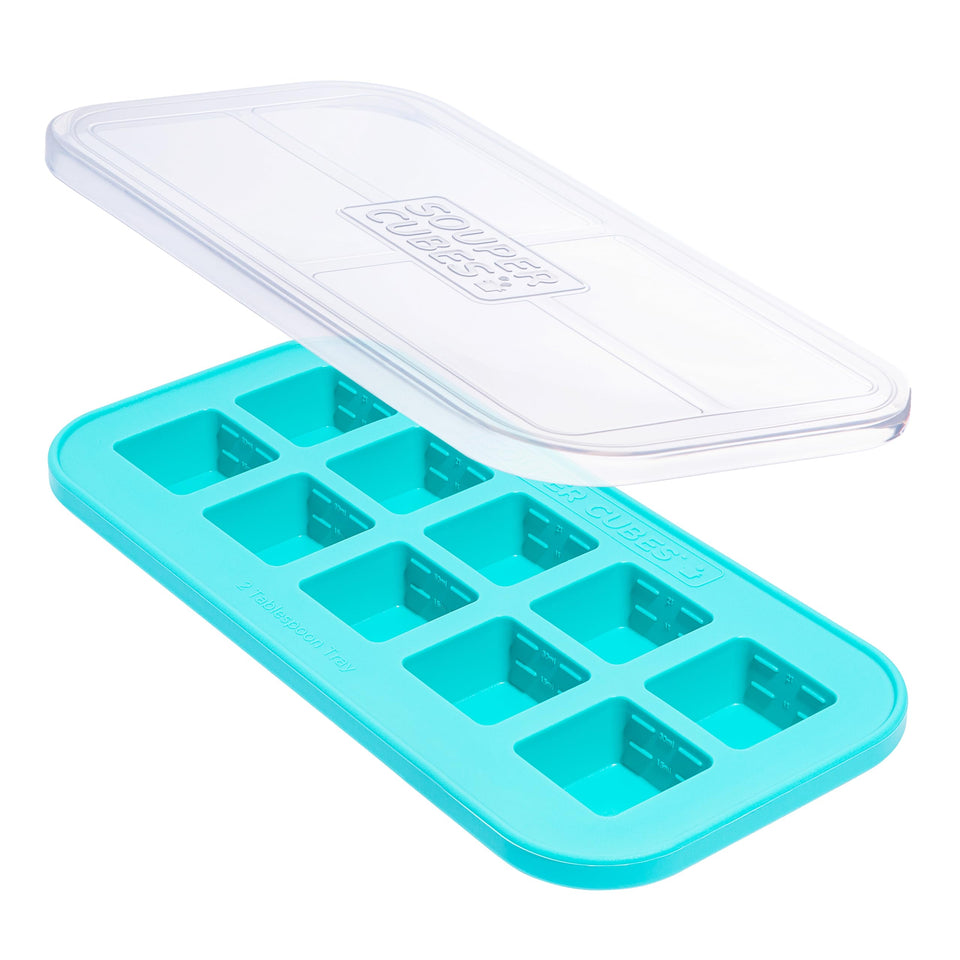 Souper Cubes 2 Tbsp freezer mold with garlic for precise portions and quick use
