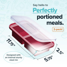 Closeup of cranberry 2-Cup freezer cubes for efficient freezing.