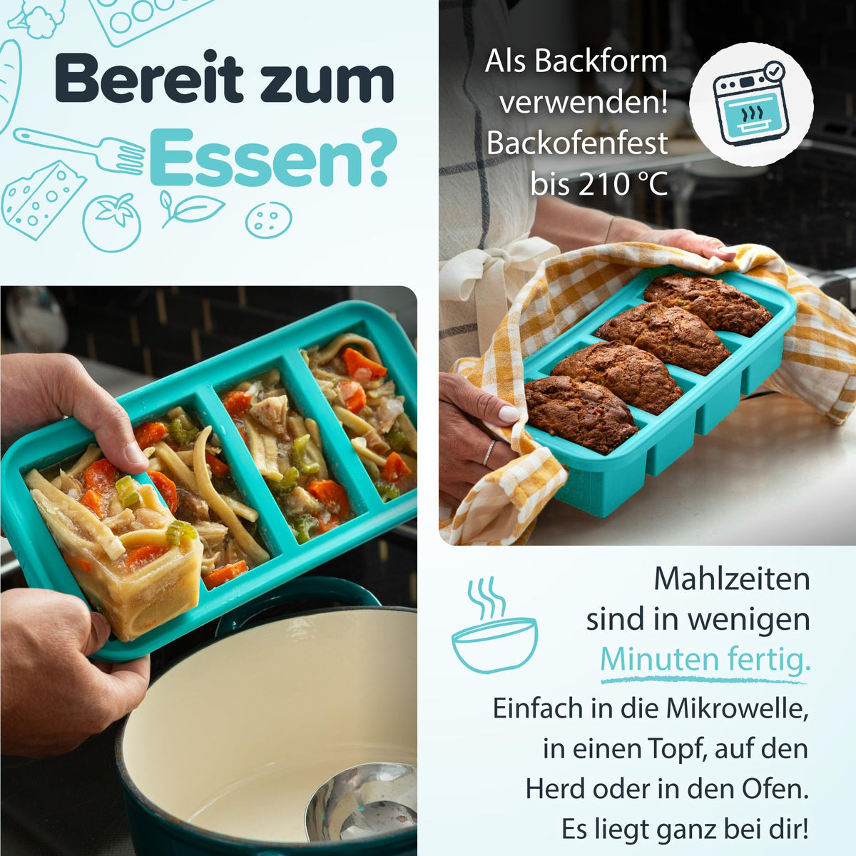 Souper Cubes dishwasher-safe tray supports quick cleanup and easy storage.